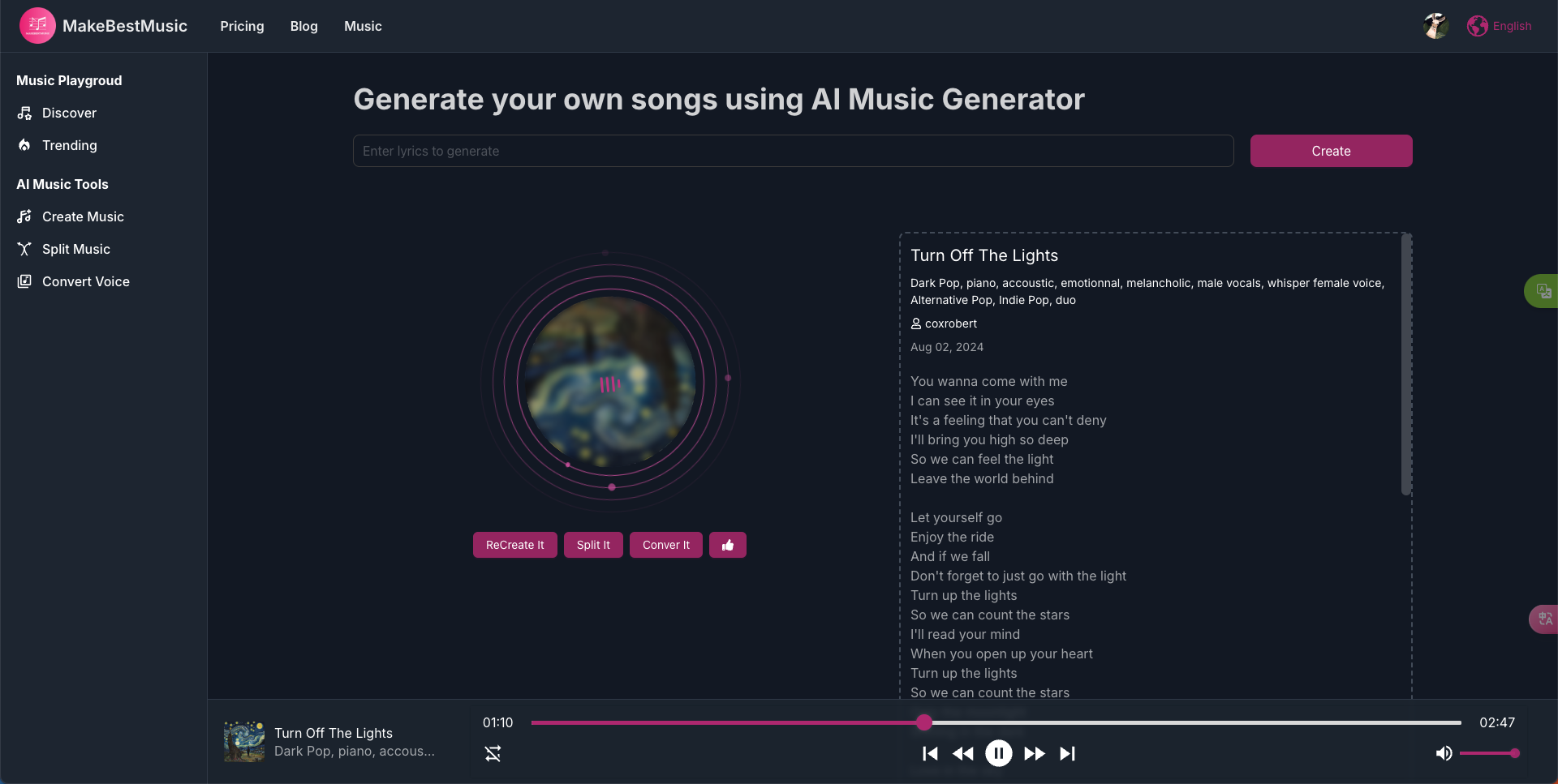 Générateur de Musique AI